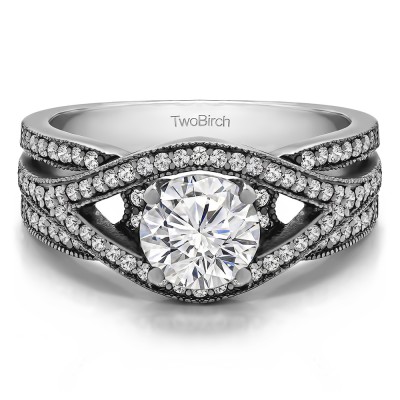 1.42 Ct. Round Fancy Infinity Engagement Ring