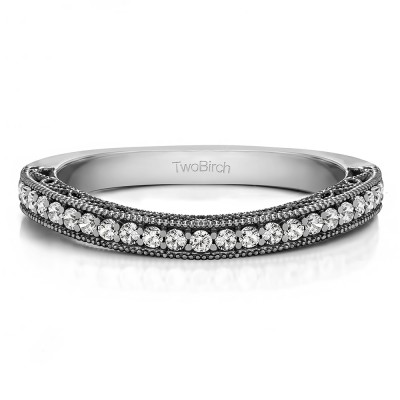 0.3125 Carat Curved Matching Wedding Ring