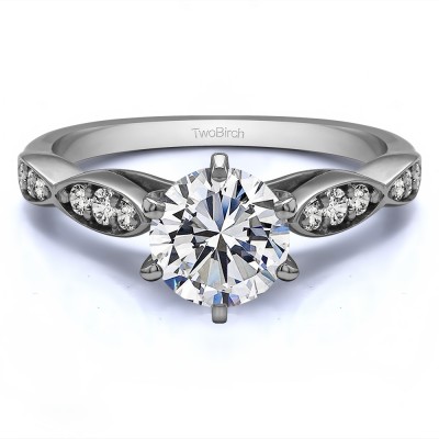 1.21 Ct. Round Stackable Engagement Ring