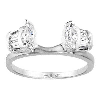 0.49 Ct. Tapered Baguette and Marquise Ring Wrap Enhancer