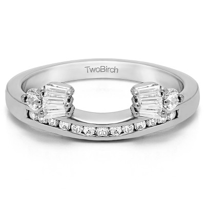 0.71 Ct. Bow Designed Contour Channel Anniversary ring wrap