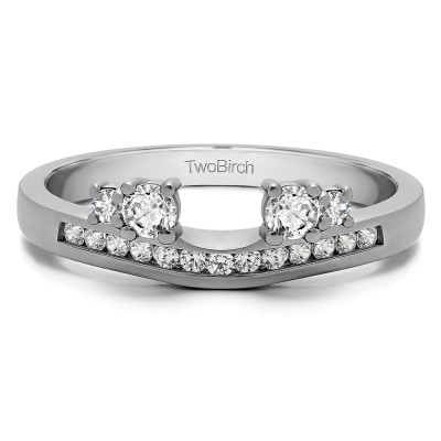 0.34 Ct. Four Stone Solitaire Anniversary Ring Wrap Enhancer