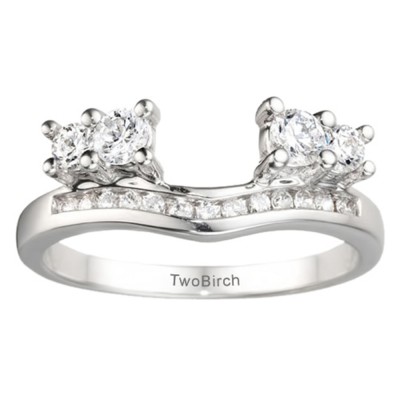 0.73 Ct. Four Stone Solitaire Anniversary Ring Wrap Enhancer