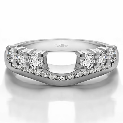 0.49 Ct. Six Stone Anniversary Ring Wrap with Channel Set Band