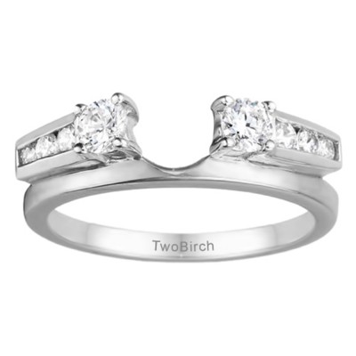 0.5 Ct. Round Channel and Prong Set Solitaire Ring Wrap