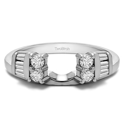 0.32 Ct. Round and Baguette Channel and Prong Ring Wrap Jacket