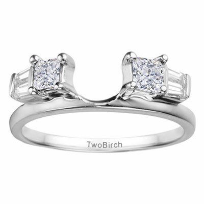 0.68 Ct. Princess and Baguette ring wrap