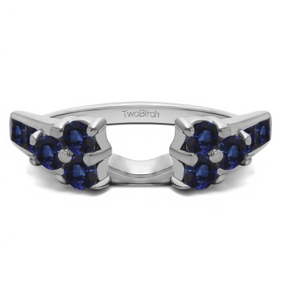 0.26 Ct. Sapphire Cluster ring wrap