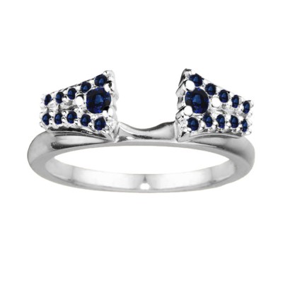 0.3 Ct. Sapphire Double Row ring wrap