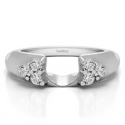 0.75 Ct. Cluster Prong Wedding ring wrap