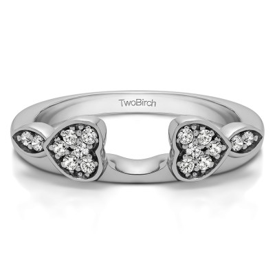 0.16 Ct. Heart Shaped Anniversary Ring Wrap