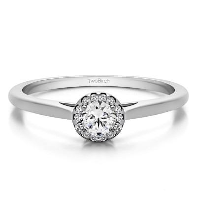 0.32 Ct. Round Solitaire with Halo