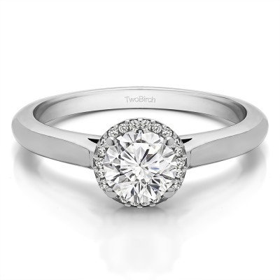 1 Ct. Lab Grown Diamond Round Solitaire with Halo