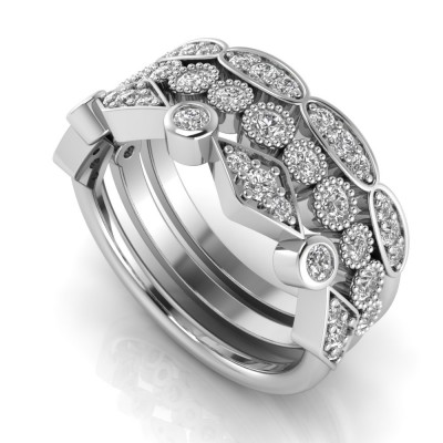 3-Piece Anniversary Stackable Ring Set