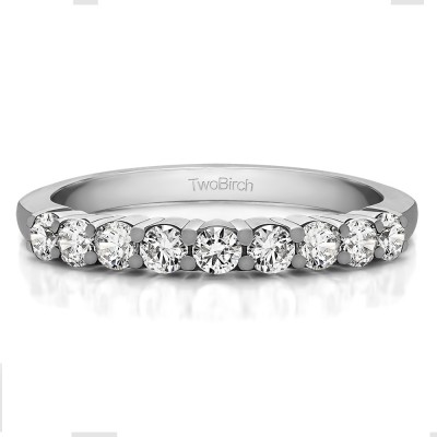 0.5 Carat Double Shared Prong Thin Wedding Band