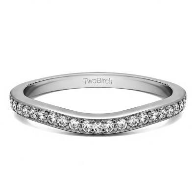 0.25 Ct. Dainty Curved Round Shared Prong Tracer Band