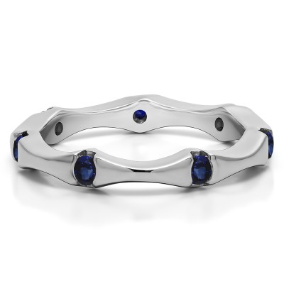 0.25 Carat Sapphire Stackable Eternity Band