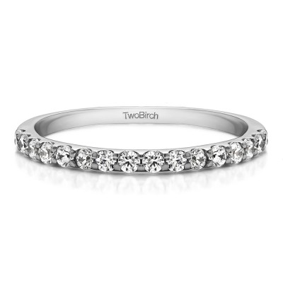 0.48 Carat Double Shared Prong Wedding Band